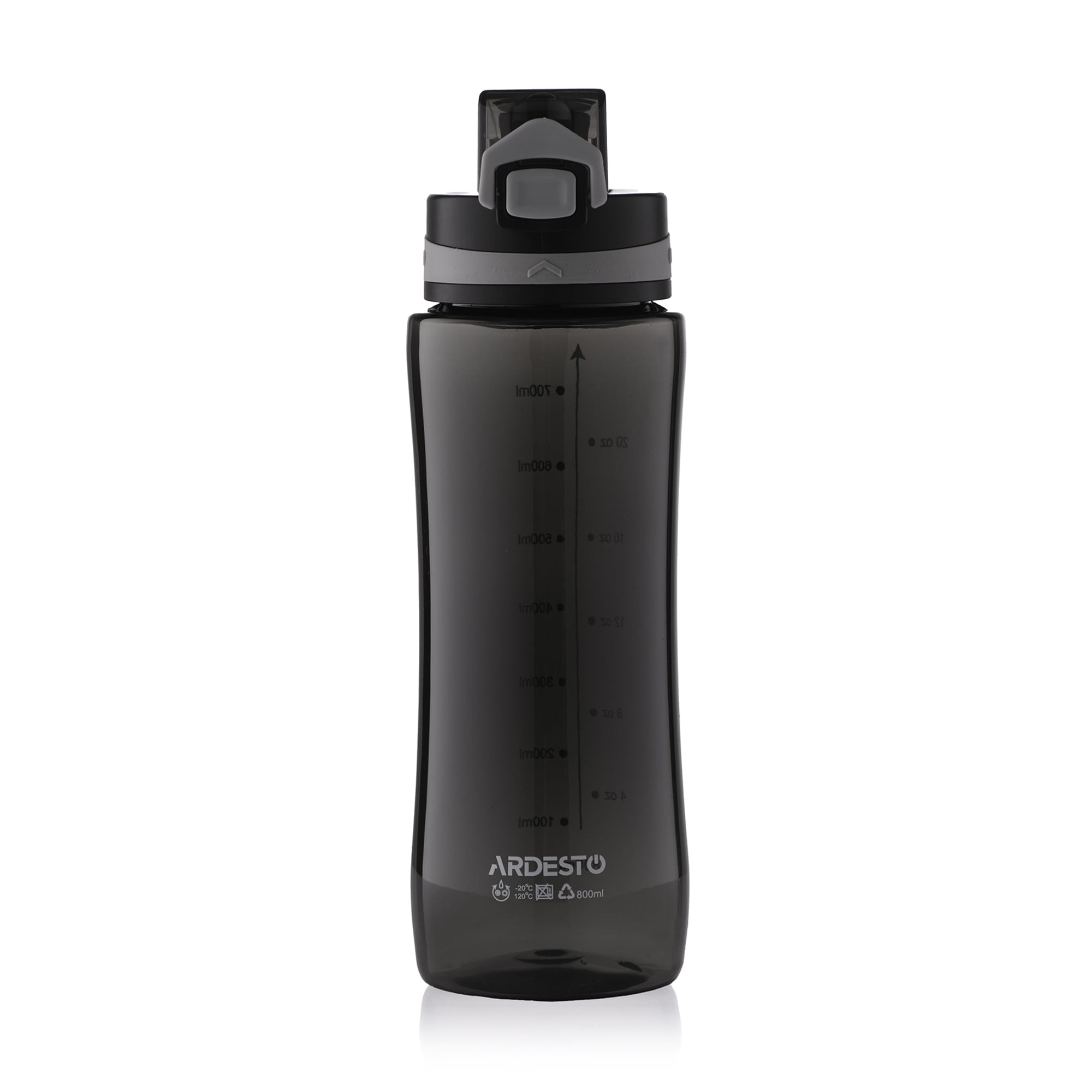 Пляшка для води Ardesto Purity чорна, 800 мл (AR2280PR)